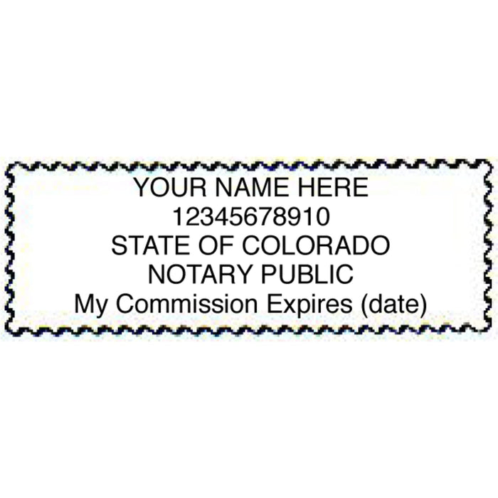 1.25" x 2.25" - Notary Rubber Stamp - Self Inking or Wood Mounted
