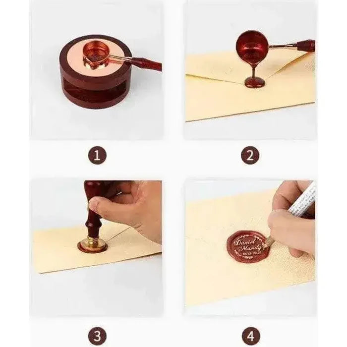 Wax seal beads for wedding invitations