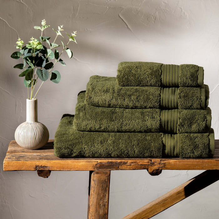 Olive Green Egyptian Cotton Towels