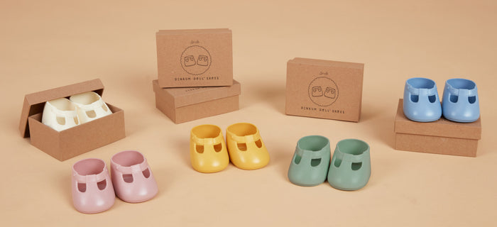 Olli Ella Dinkum Doll Shoes, Basil Green