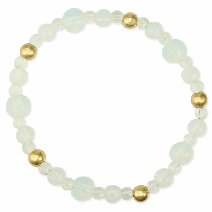 Opalite Bead Stretch Bracelet