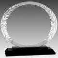 5.75" Oval Accent Glass on Black Base