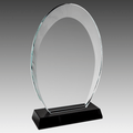 8" Oval Halo Glass with Black Base