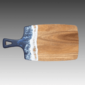 Paddle Shaped Acacia Wood and Resin Cutting Board