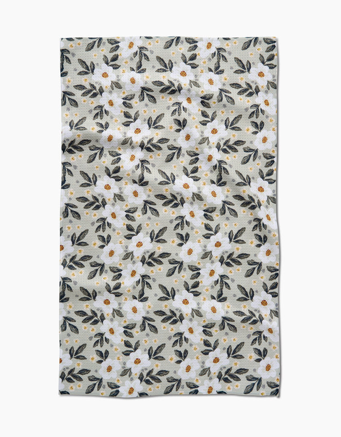Painted Spring Flowers Tea Towel