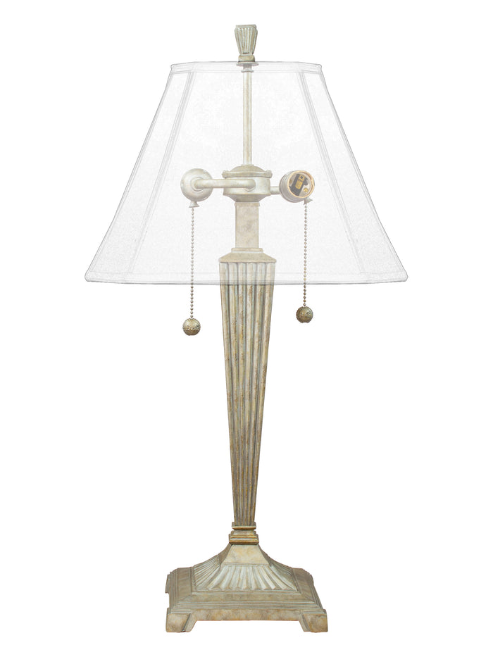 Panna 18.75" Tall Antique Golden Silver Finish Metal Base