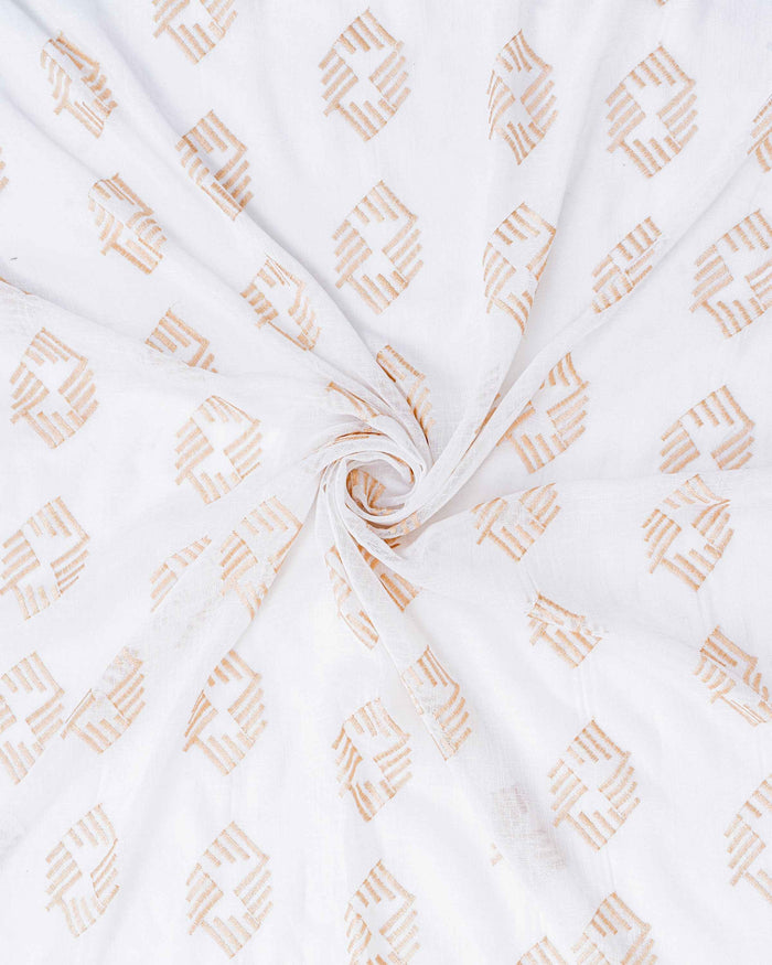 Parda online Premium Embroidery Linen Curtain with Soft & Durable Fabric - Rombus Design