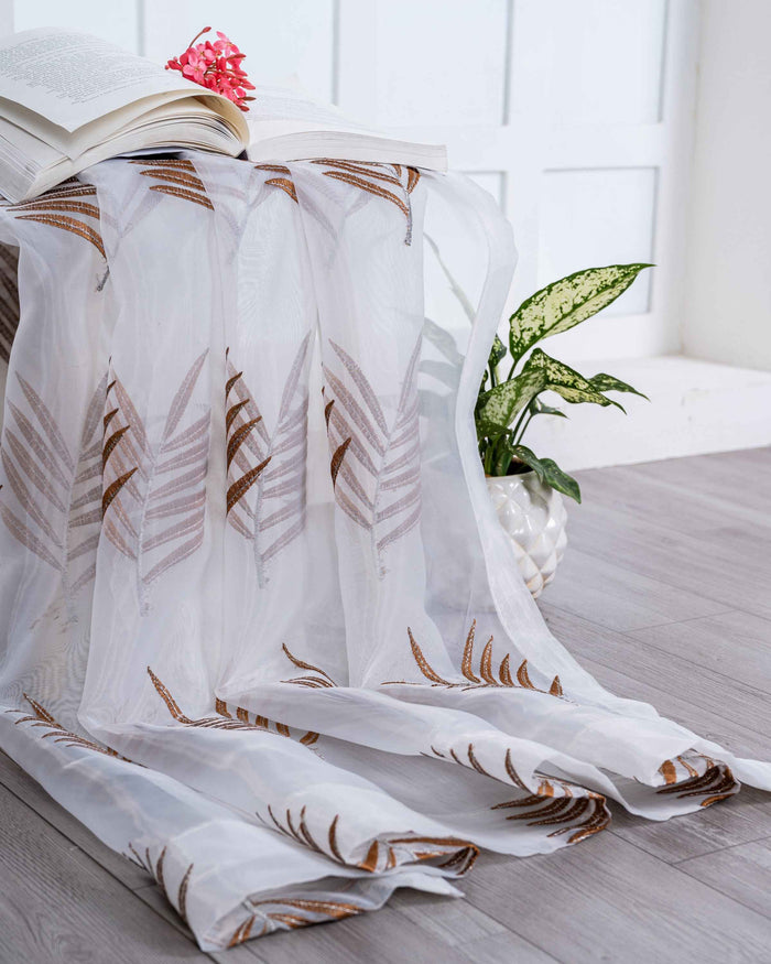 Parda online Premium Embroidery Tissue Curtain with Soft & Durable Fabric