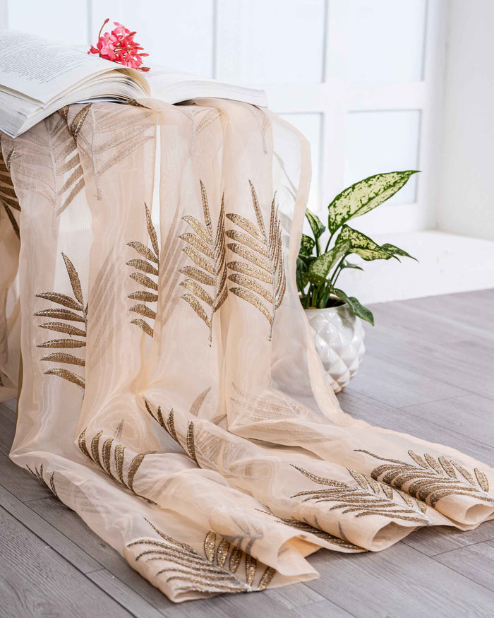 Parda online Premium Embroidery Tissue Curtain with Soft & Durable Fabric
