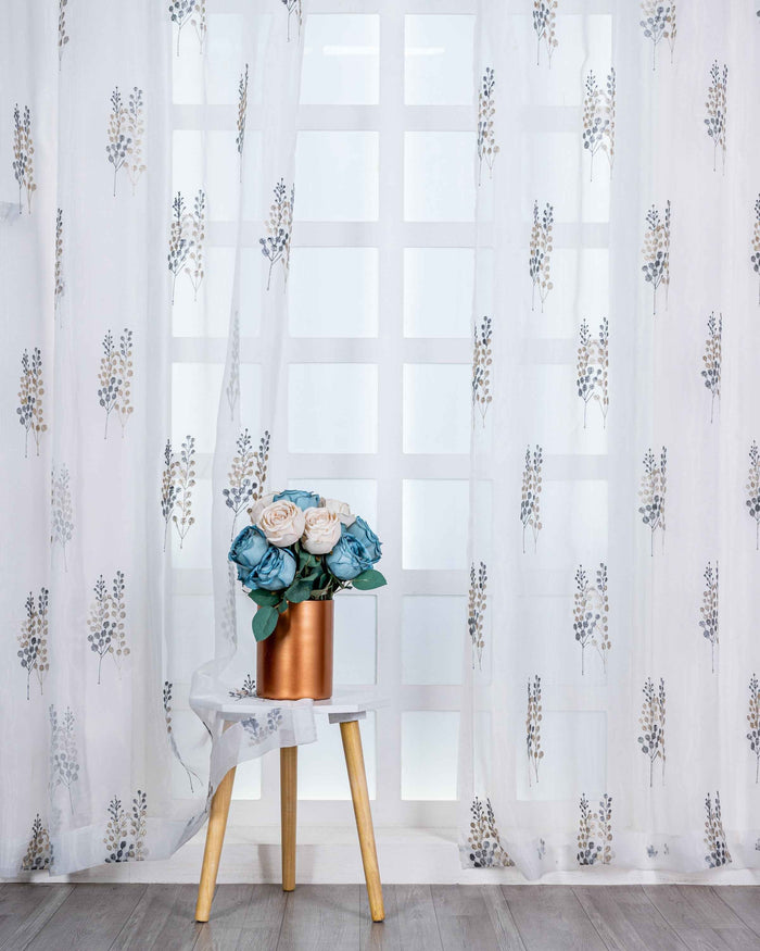 Parda online Premium Embroidery Tissue Curtain with Soft & Durable Fabric