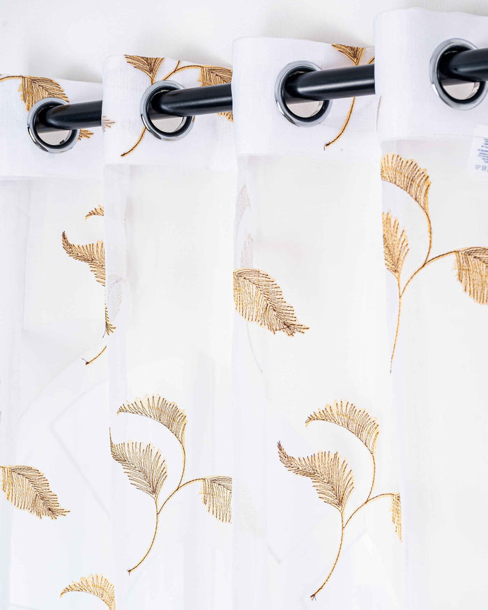 Parda online Premium Embroidery Tissue Fabric Curtain with Soft & Durable