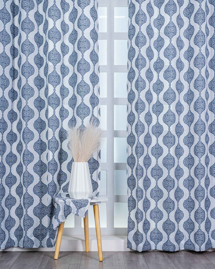 Parda online Premium Jacquard Linen Curtain with Soft & Durable Fabric