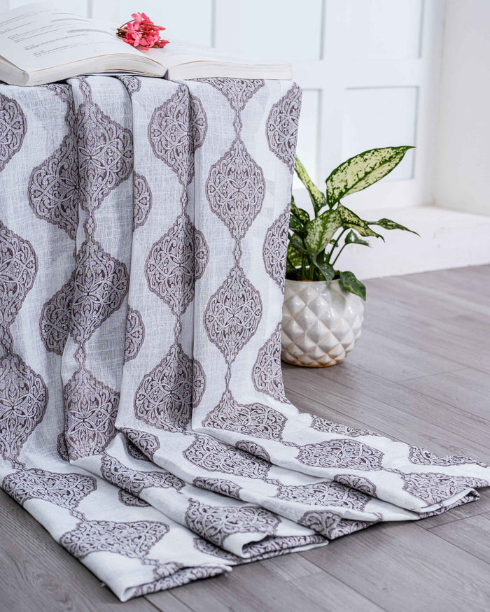 Parda online Premium Jacquard Linen Curtain with Soft & Durable Fabric