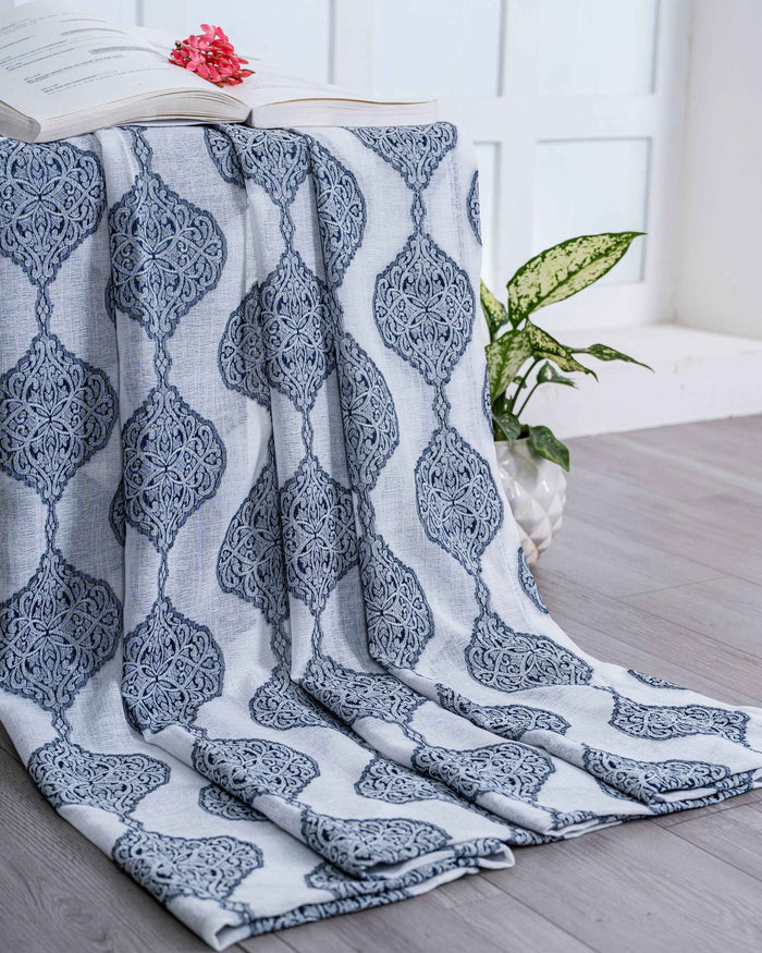 Parda online Premium Jacquard Linen Curtain with Soft & Durable Fabric