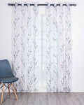 Parda online Premium Leaf Design Embroidery Tissue Curtain with Soft & Durable Fabric