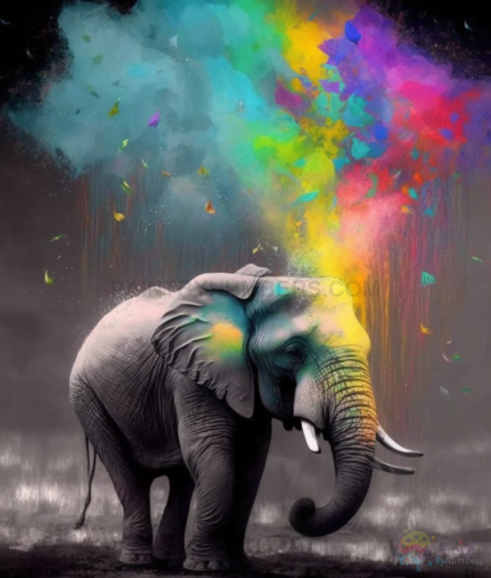 Pastel Elephant Paint By Numbers Kit