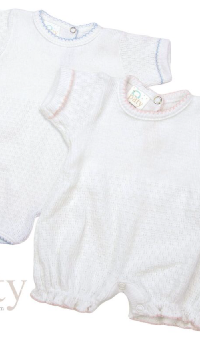 Paty Bubble 162-White with blue trim-12 mon