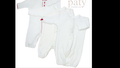 Paty Gown With White Eyelet Trim 197-3 Month