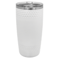 PC 20 oz. White Golf Tumbler w/ Dimples & Slider Lid