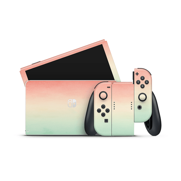 Peachy Sunset Nintendo Switch OLED Decal Skin
