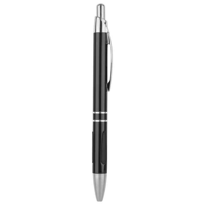 Black with Silver Trim Pen with Gripper