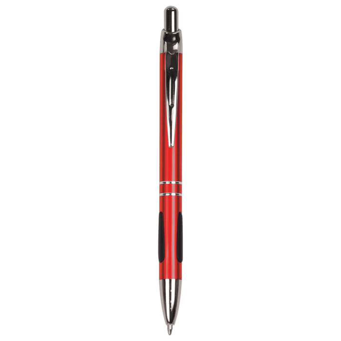 Red with Silver Trim Pen with Gripper