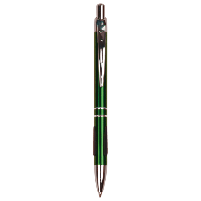 Green with Silver Trim Pen with Gripper