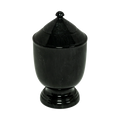 Petra Black Colored Ebony Marble Funeral Cremation Pet Urn