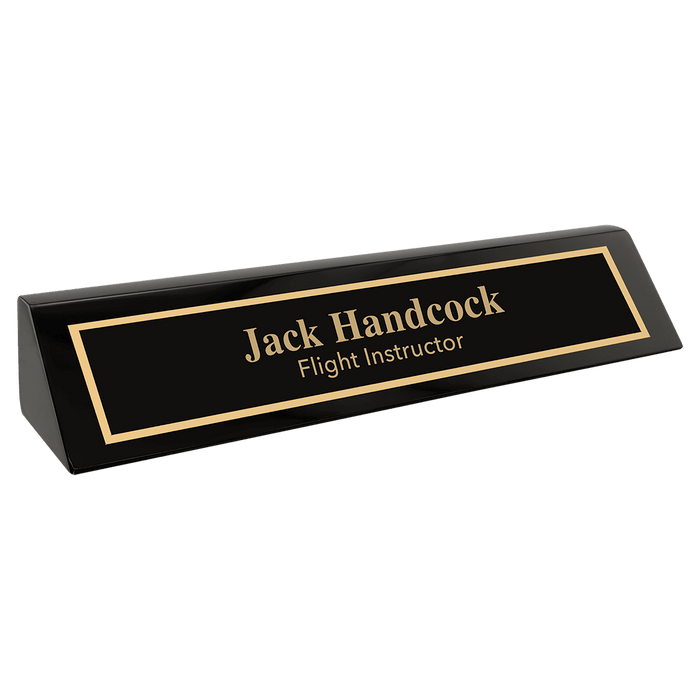 10.5" Black Piano Finish Desk Wedge