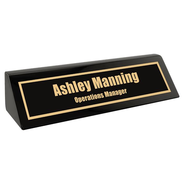 8.5" Black Piano Finish Desk Wedge