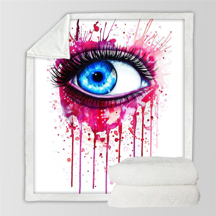 Pink by Pixie Cold Art Velvet Plush Throw Blanket