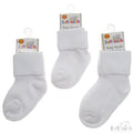 PLAIN WHITE TOT COTTON SOCKS: S57-W-324 - Kidswholesale.co.uk