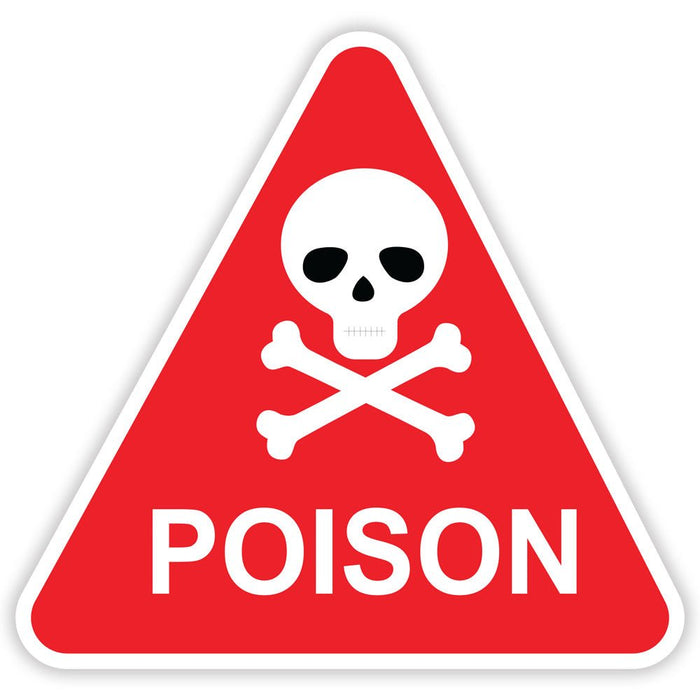 Poison Sign Wall Decal Printed & Die-Cut | Wallhogs