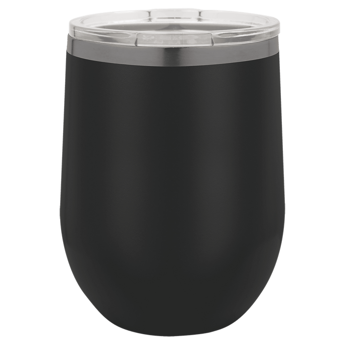 PC 12 oz. Black/Ghost Black ION-Plated Stemless Wine Tumbler