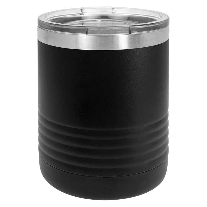 PC 10 oz. Black Vacuum Insulated Ringneck Tumbler w/ Lid