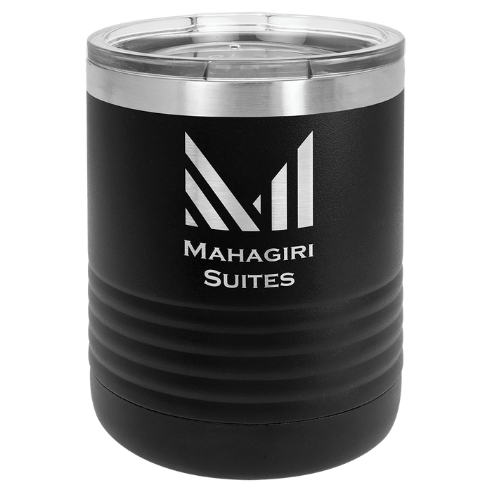 PC 10 oz. Black Vacuum Insulated Ringneck Tumbler w/ Lid
