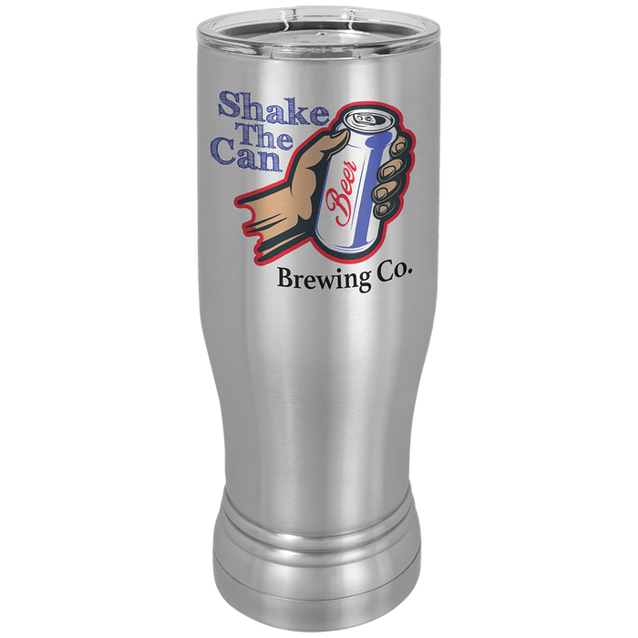 Stainless Steel Sublimatable 14 oz. PC  Pilsner w/Clear Lid