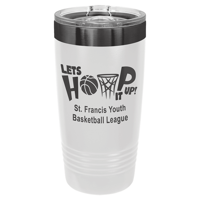 PC  20 oz. White/Ghost Black ION-Plated Ringneck Tumbler