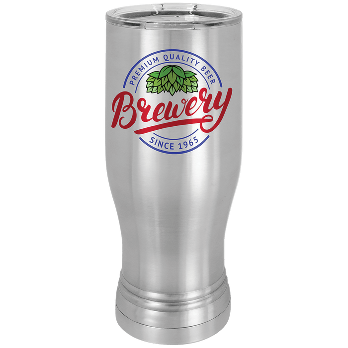 Stainless Steel Sublimatable 20 oz. PC  Pilsner w/Clear Lid