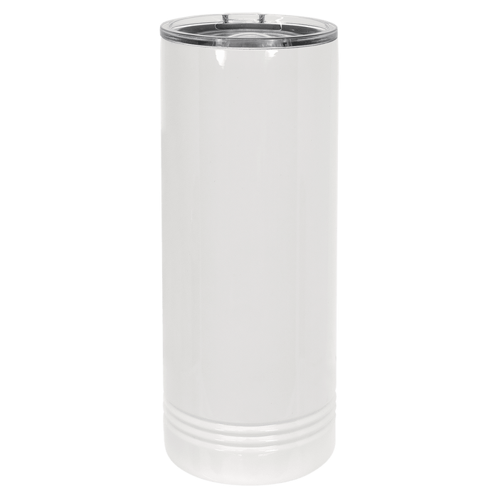 Polar Camel 22 oz. White Skinny Tumbler w/ Slider Lid