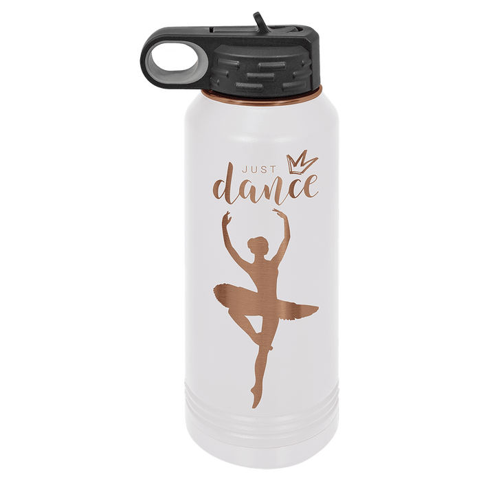Polar Camel 32 oz. White/Rose Gold ION-Plated Water Bottle