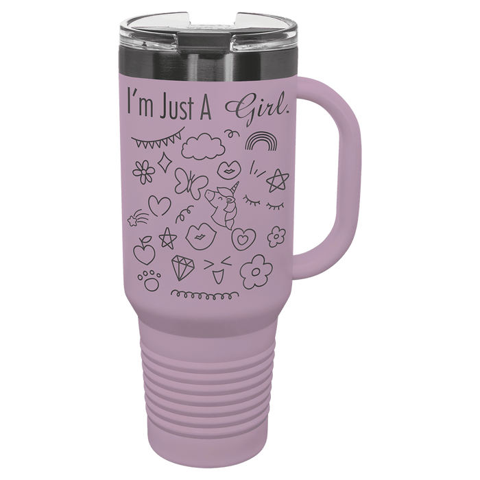 PC  40 oz. Moody Lilac/Ghost Black ION-Plated Travel Mug