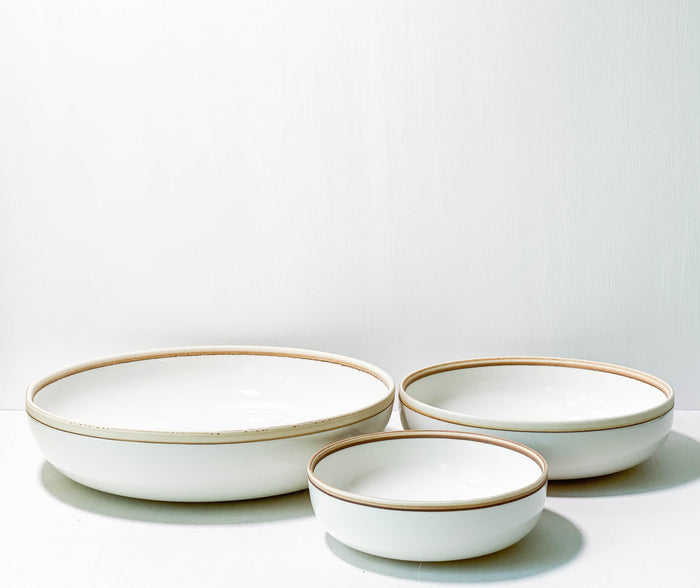 Porcelain Nesting Bowls, White