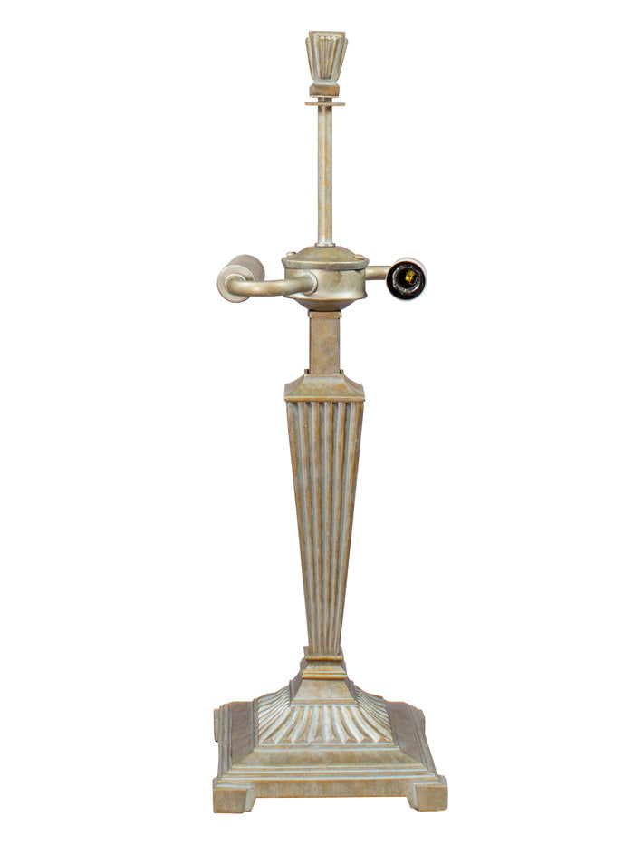 Premiere 25" Tall Antique Golden Silver Finish Metal Base