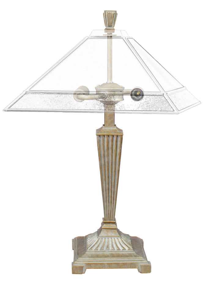 Premiere 25" Tall Antique Golden Silver Finish Metal Base