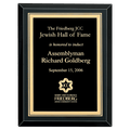 Premium Black Piano Finish Plaque w/Gold Border Plate