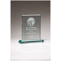 4" x 5" Premium Series Jade Glass Award