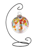 Rainbow Tree of Life 4 Inch Eden Hand Blown Decorative Glass Ornament with Stand