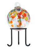 Rainbow Tree of Life 4 Inch Eden Hand Blown Decorative Glass Ornament with Stand