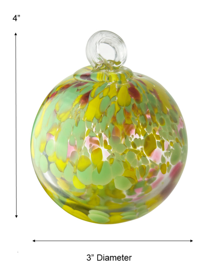Rainbow Tree of Life Blossom 6 Inch Hand Blown Decorative Glass Ornament